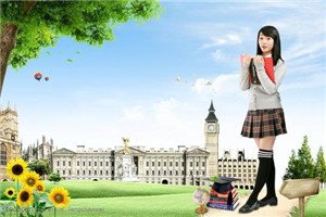 校园一角 往届初中毕业生
